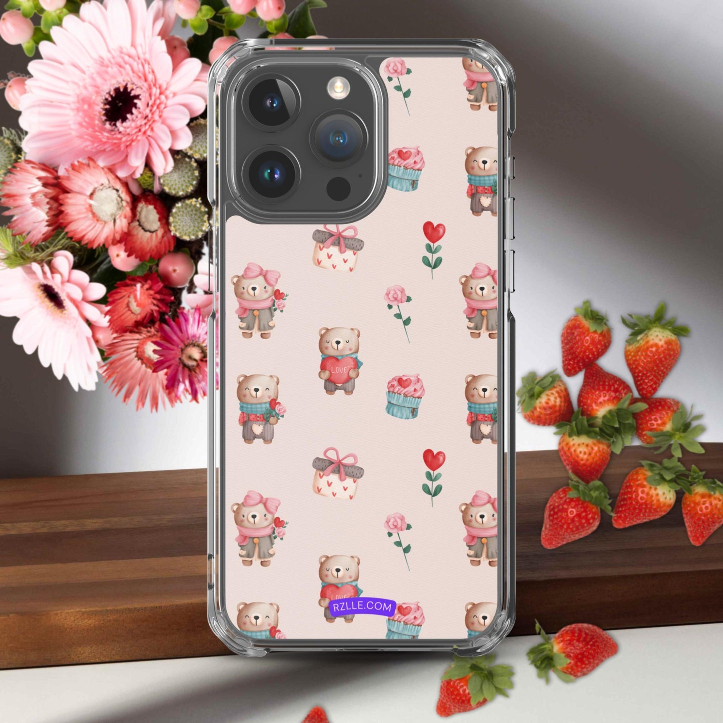 Cute Valentine Bears Clear Phone Case for iPhone®