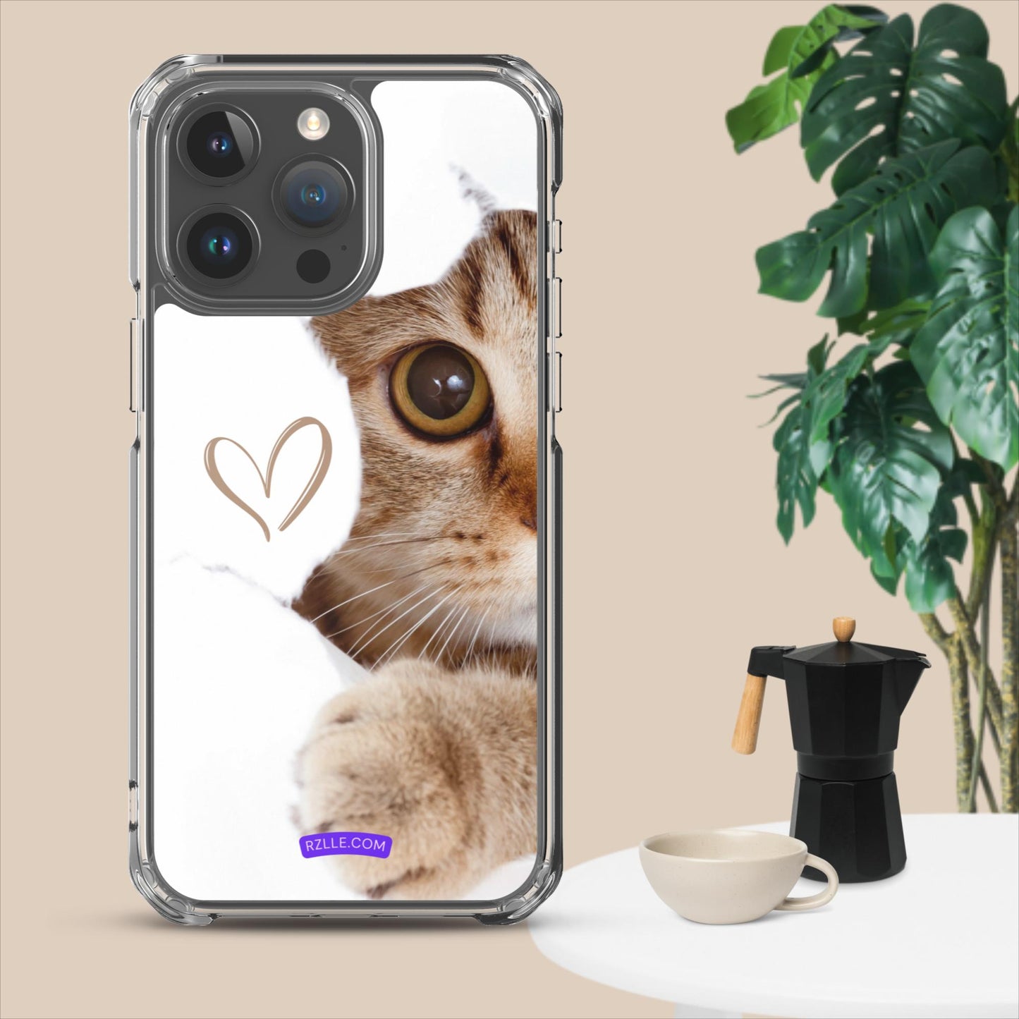 Cute Cat Peeking  Clear Case for iPhone®