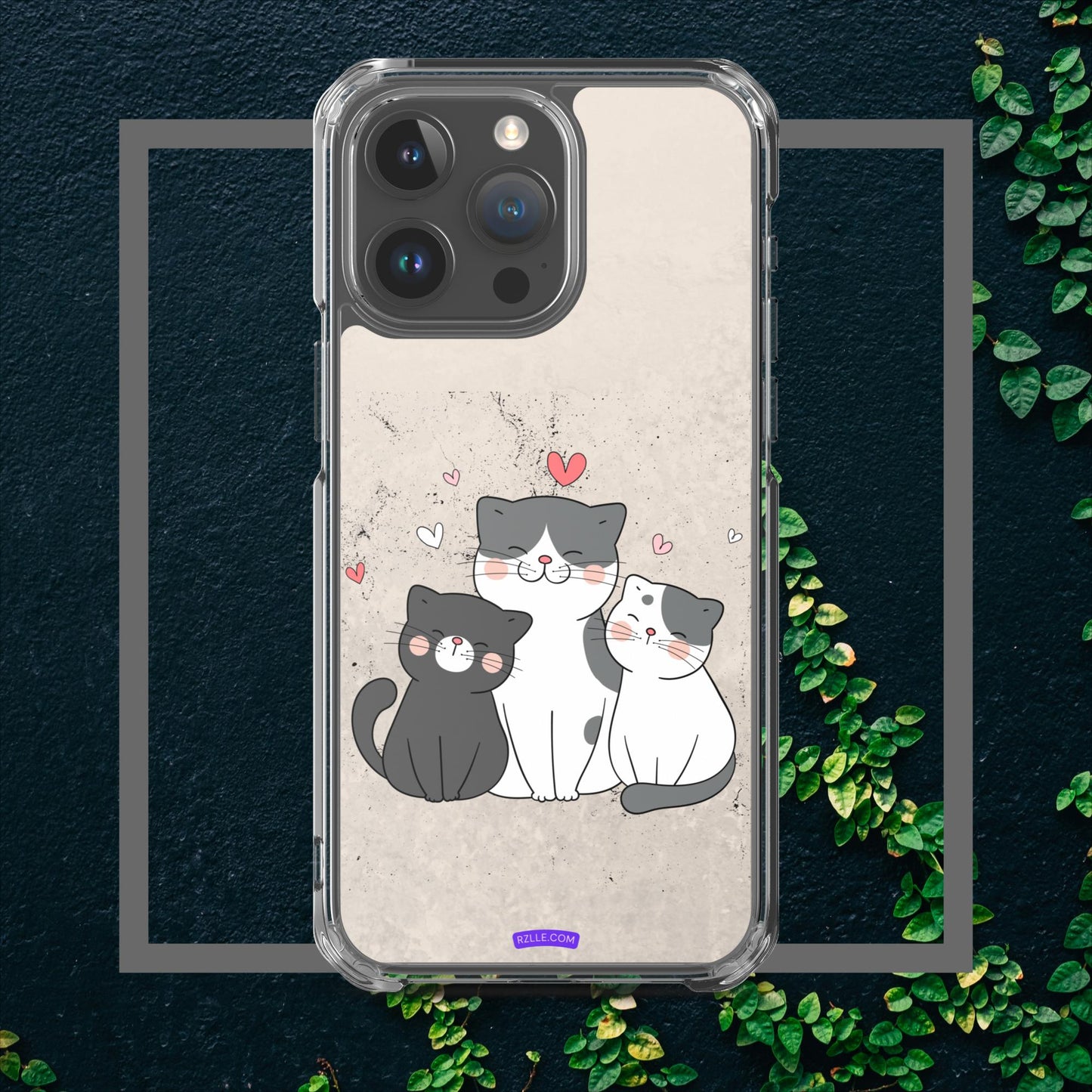 Cute Trio Cats Clear Case for iPhone®