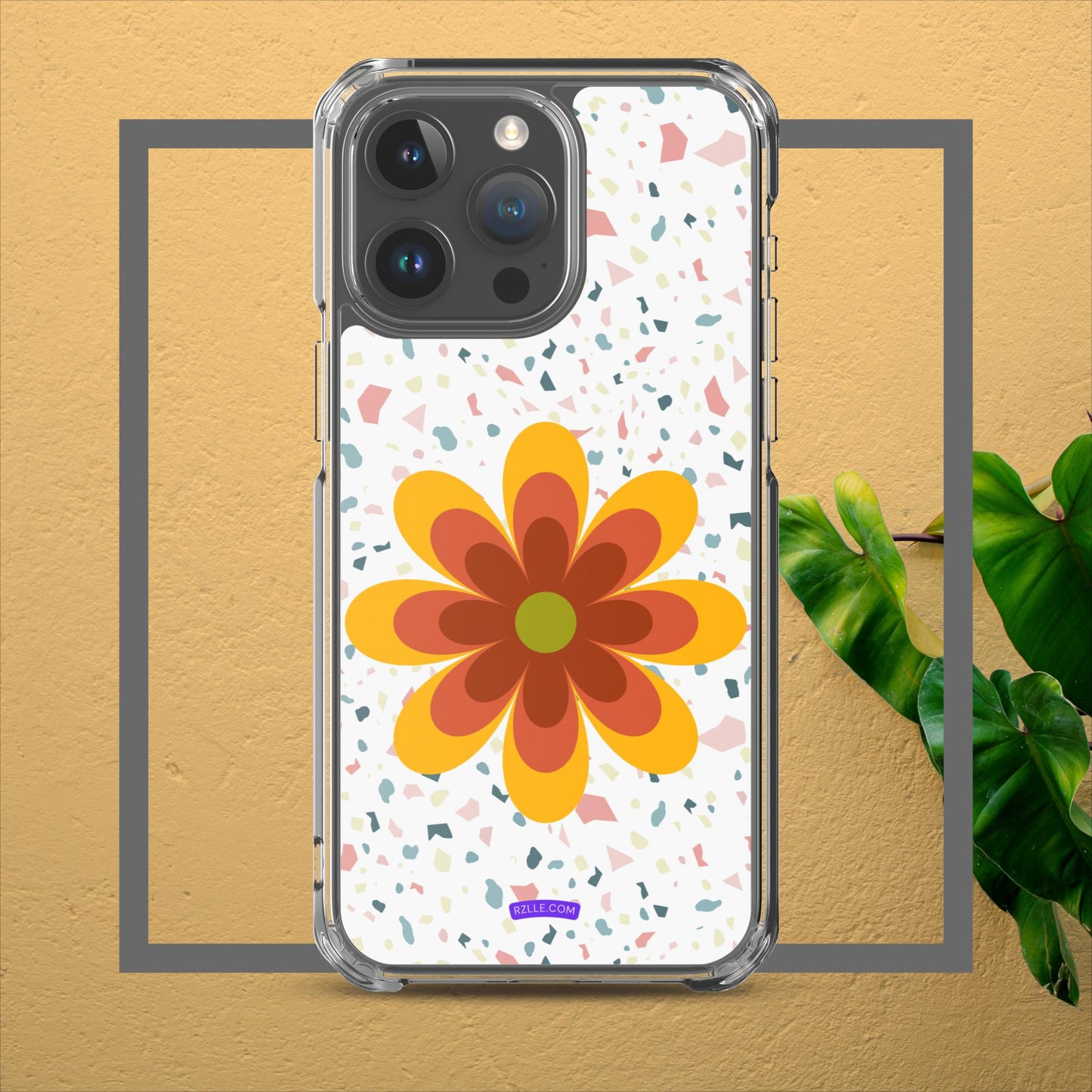 Big Retro Flower Clear Case for iPhone®