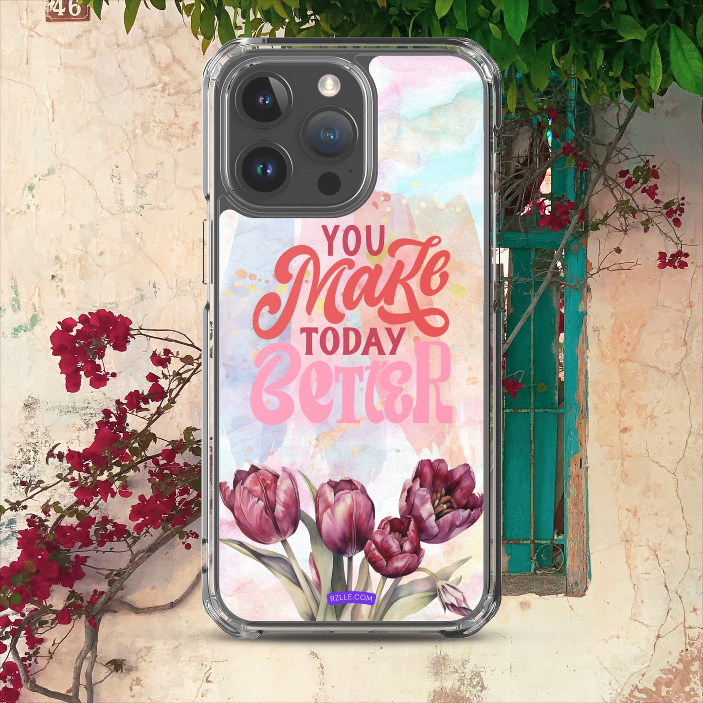 Tulips Flower In Watercolor Clear Case for iPhone®