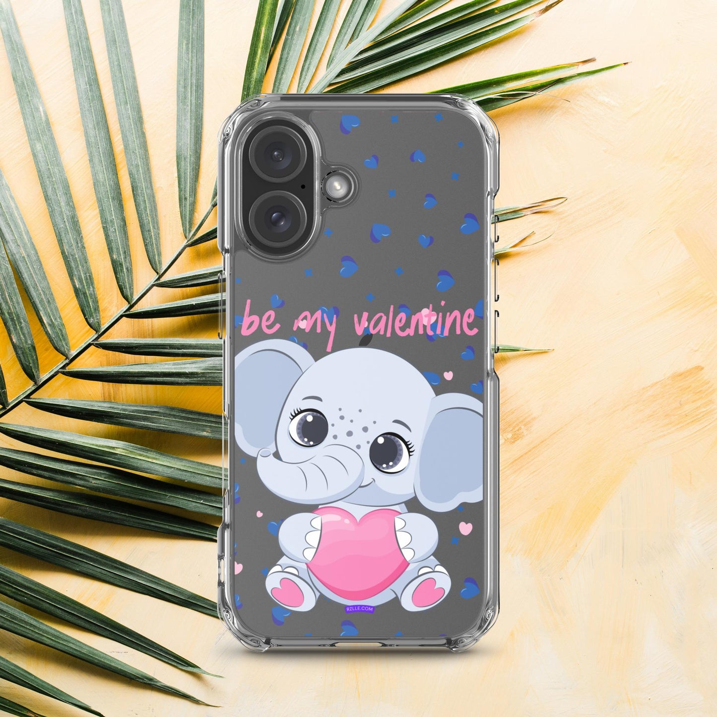 Cute Elephant Be My Valentine Clear Phone Case for iPhone®