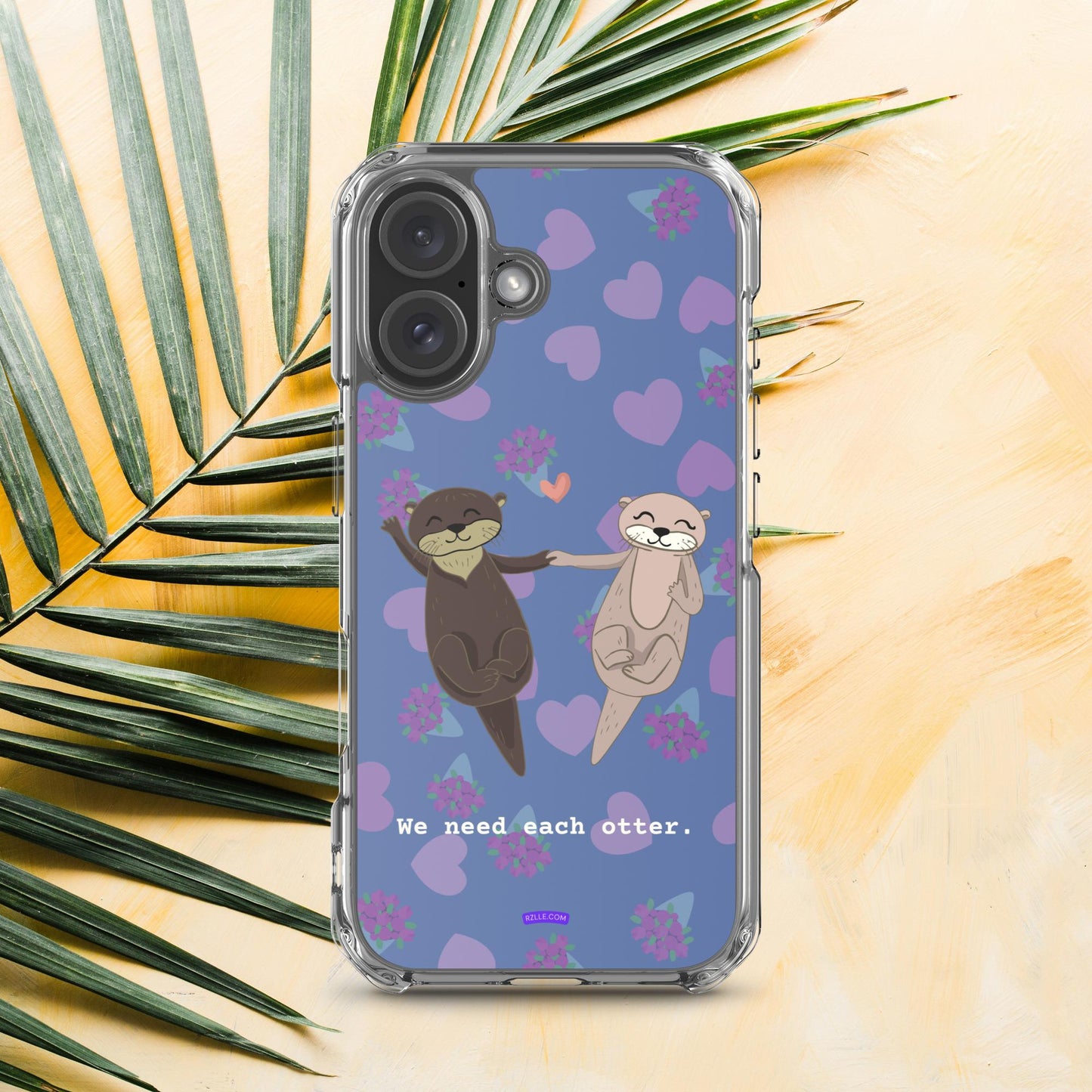 Cute Otters Clear Phone Case for iPhone®