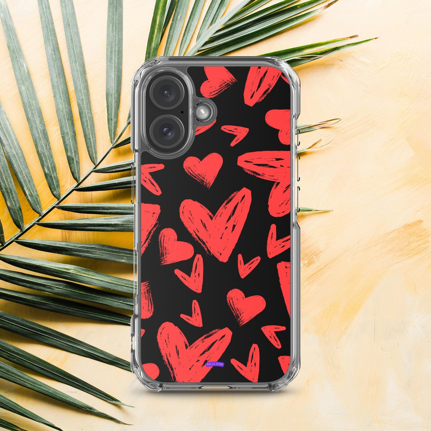 Funky Red Hearts  Clear Phone Case for iPhone®