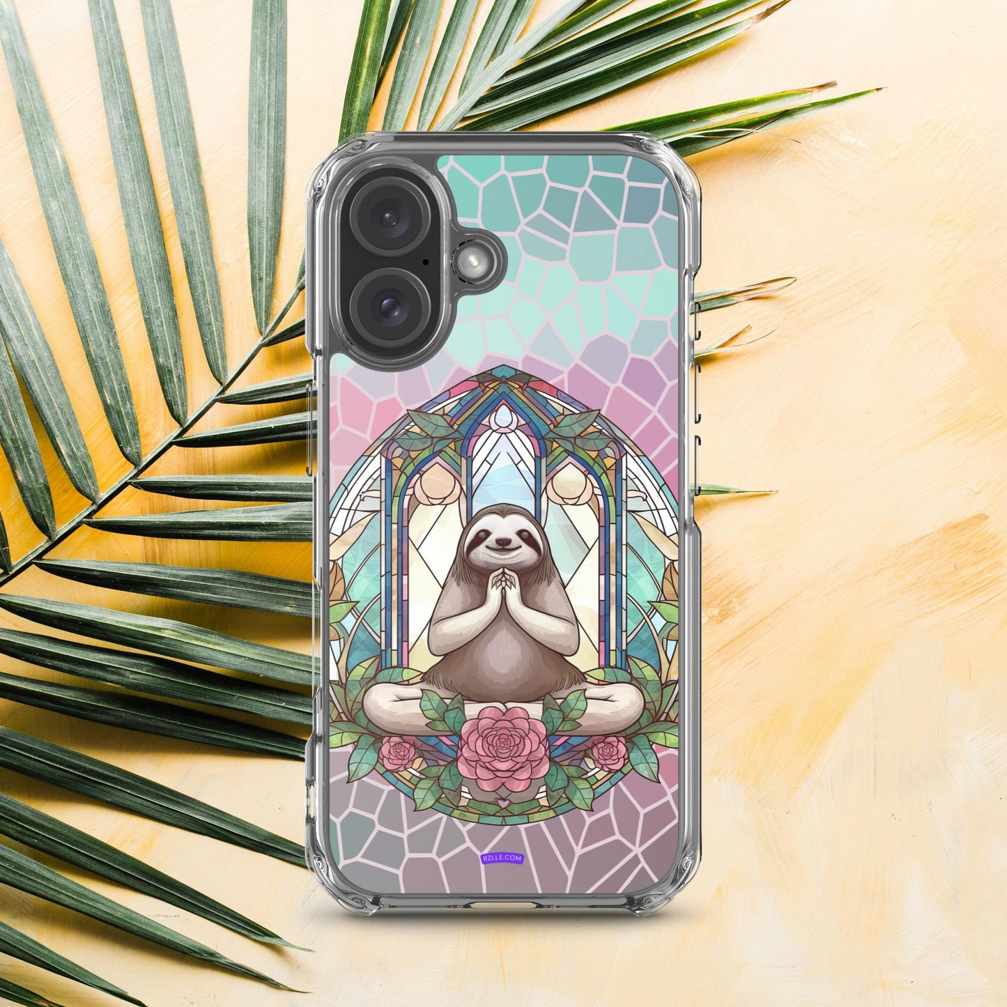 Sloth Stained Glass Clear Phone Case for iPhone®