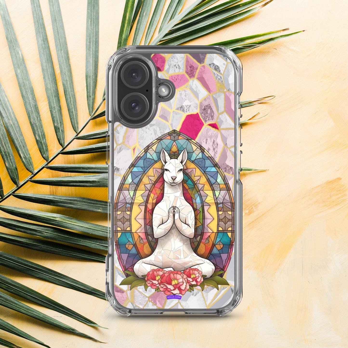 Kangaroo Stained Glass Clear Phone Case for iPhone®