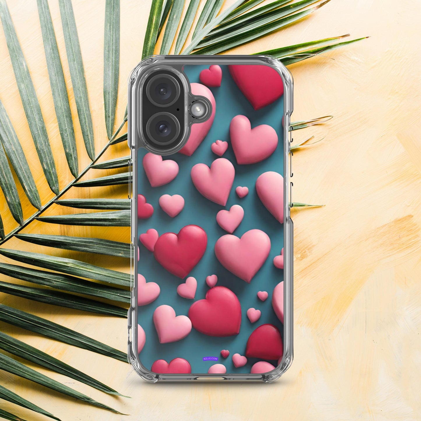 Clay Hearts Clear Phone Case for iPhone®