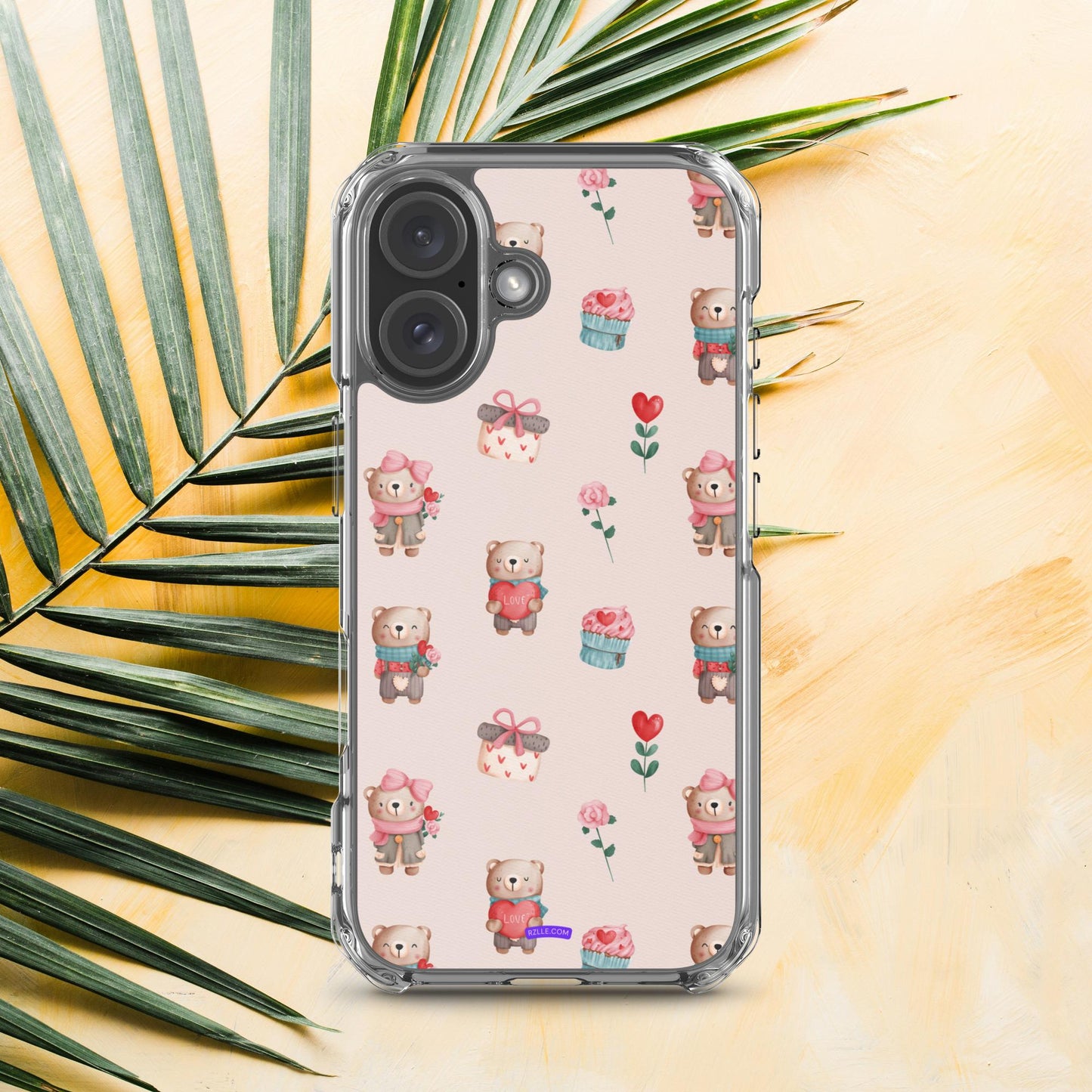 Cute Valentine Bears Clear Phone Case for iPhone®