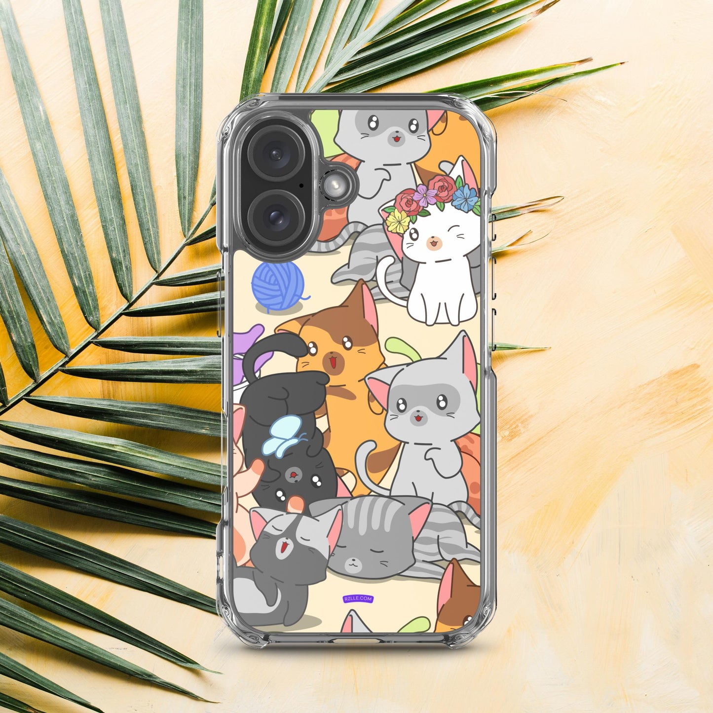 Cute Kawaii Cats Clear Case for iPhone®