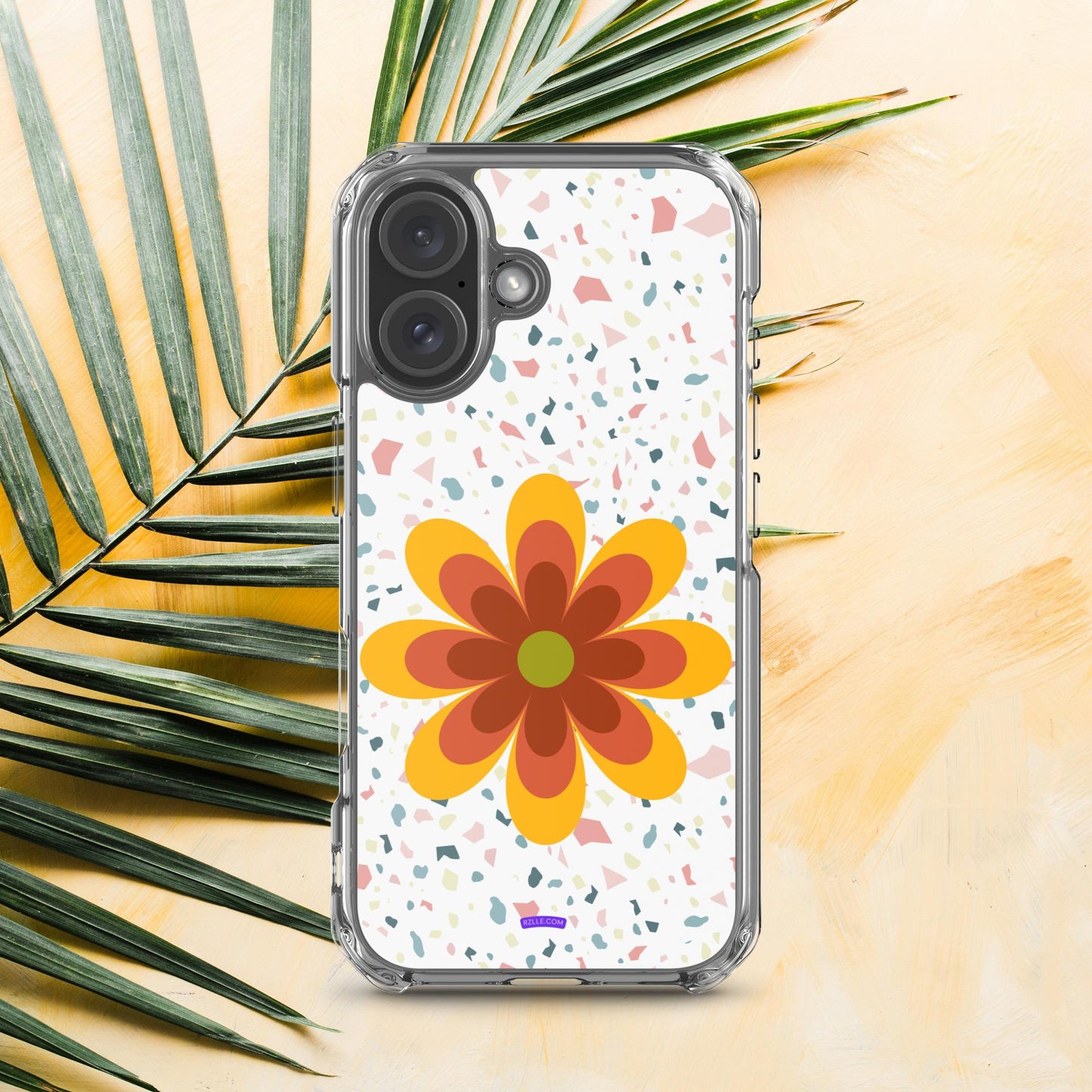 Big Retro Flower Clear Case for iPhone®