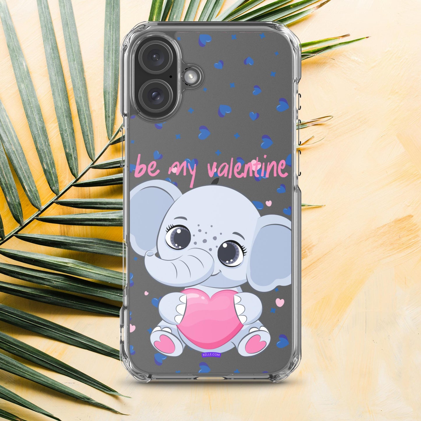 Cute Elephant Be My Valentine Clear Phone Case for iPhone®