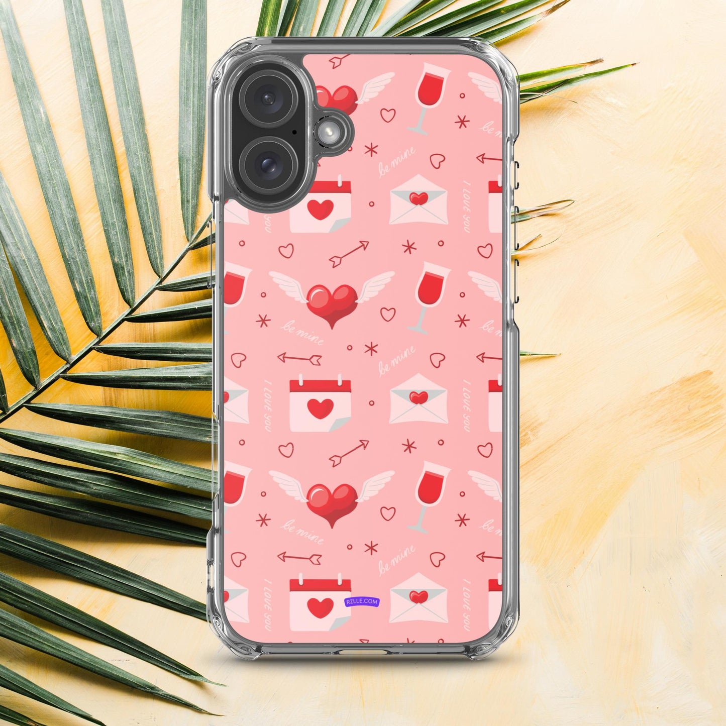 Red Flying Hearts Clear Phone Case for iPhone®