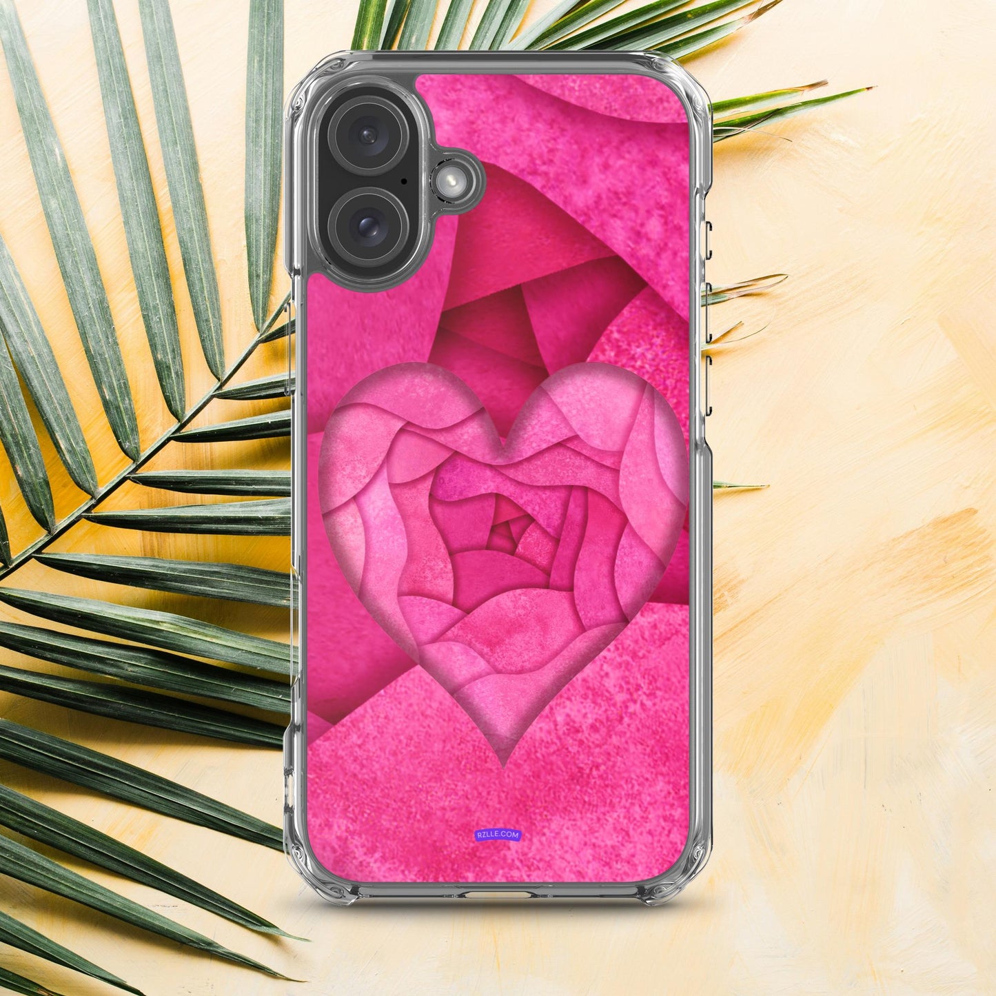 Pink Paper Hearts  Clear Phone Case for iPhone®