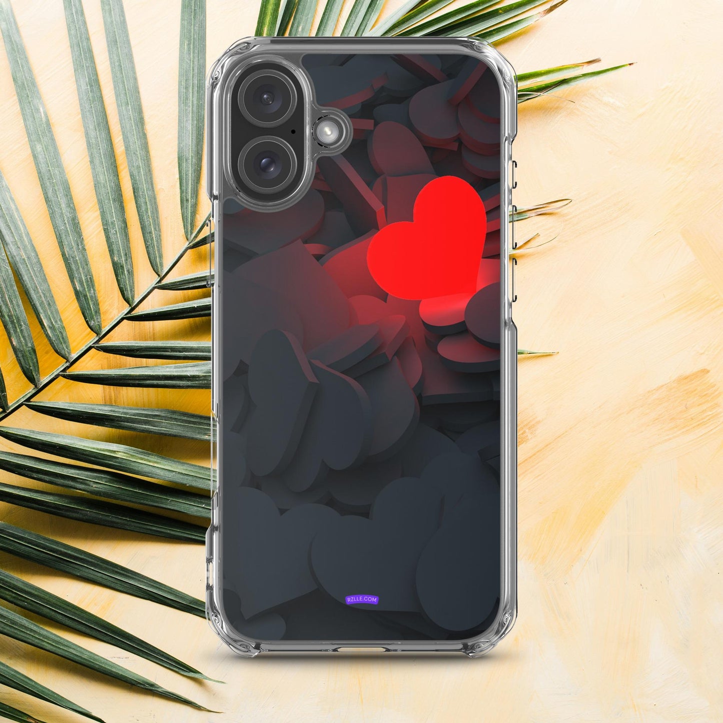 Glowing Heart Clear Phone Case for iPhone®