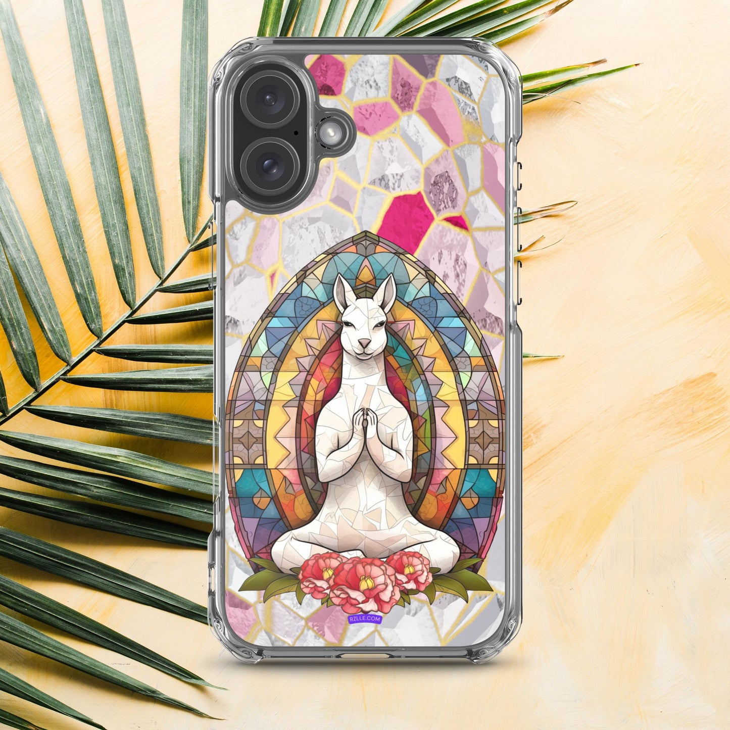 Kangaroo Stained Glass Clear Phone Case for iPhone®