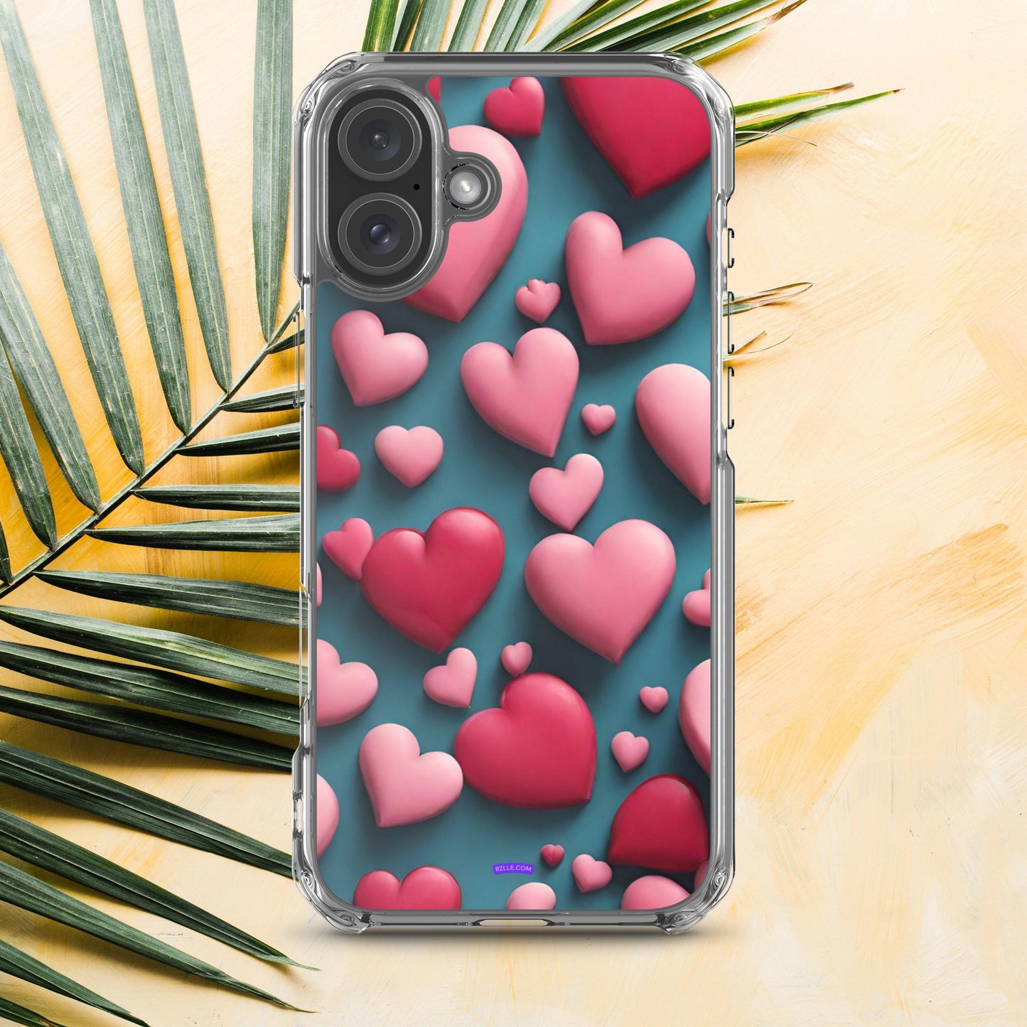 Clay Hearts Clear Phone Case for iPhone®