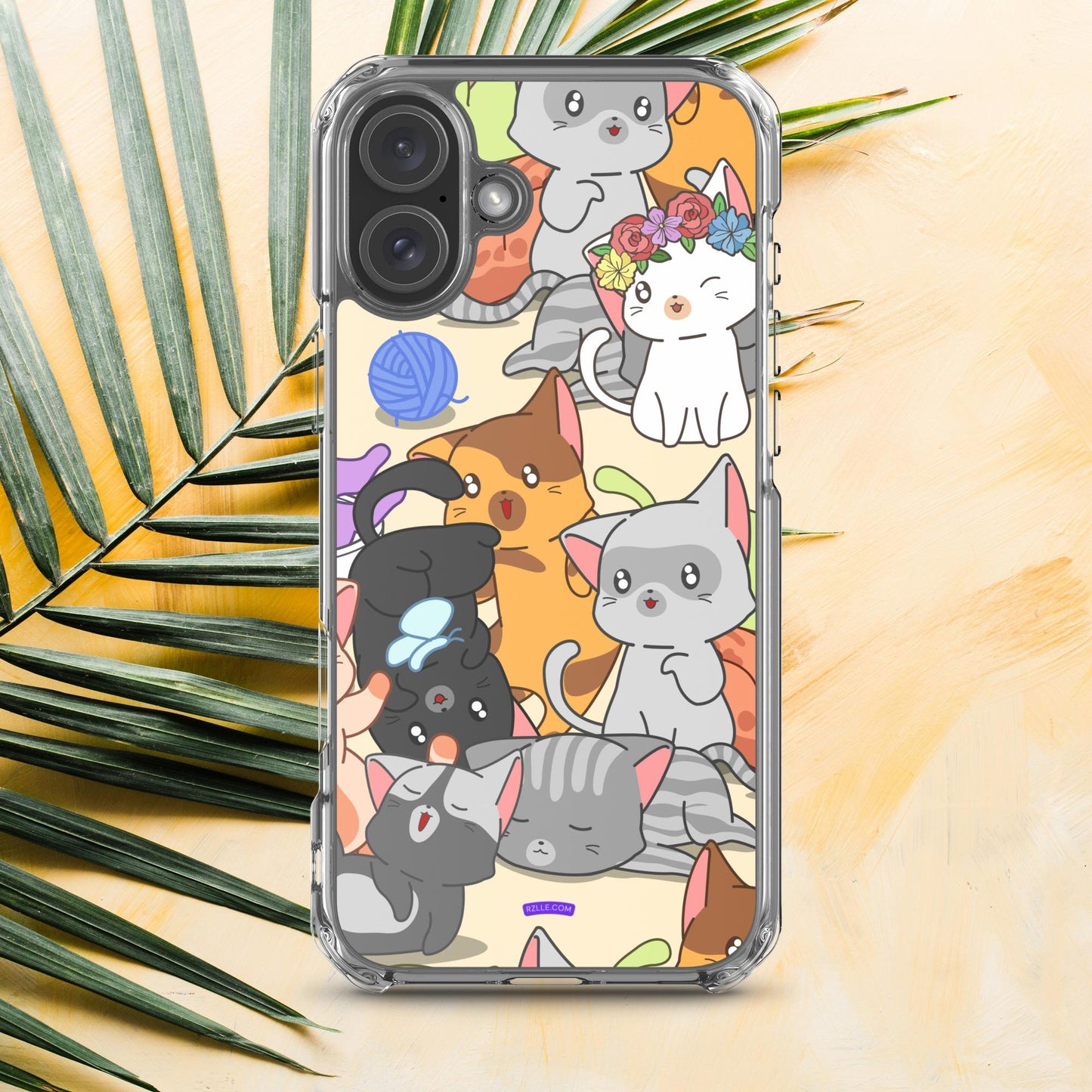 Cute Kawaii Cats Clear Case for iPhone®