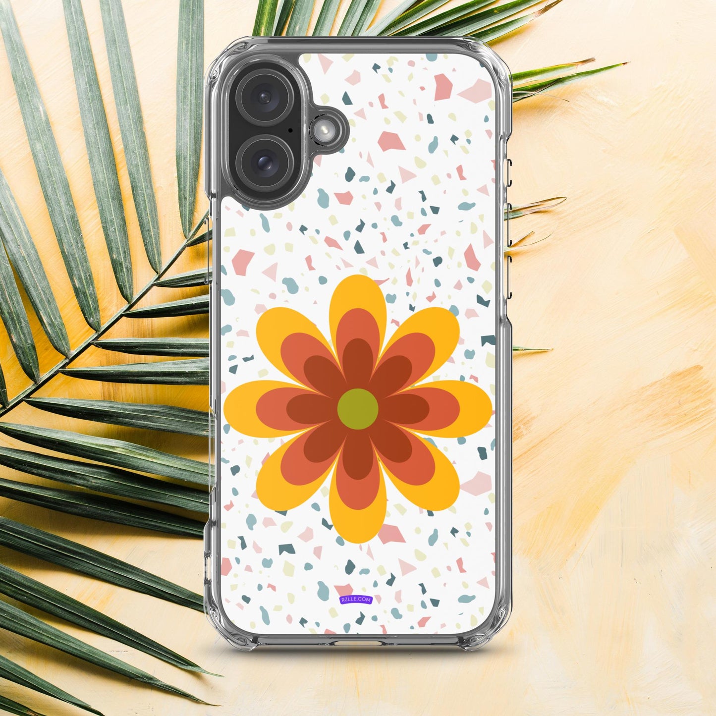 Big Retro Flower Clear Case for iPhone®