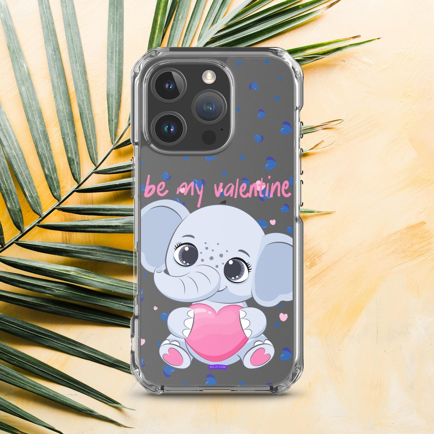 Cute Elephant Be My Valentine Clear Phone Case for iPhone®