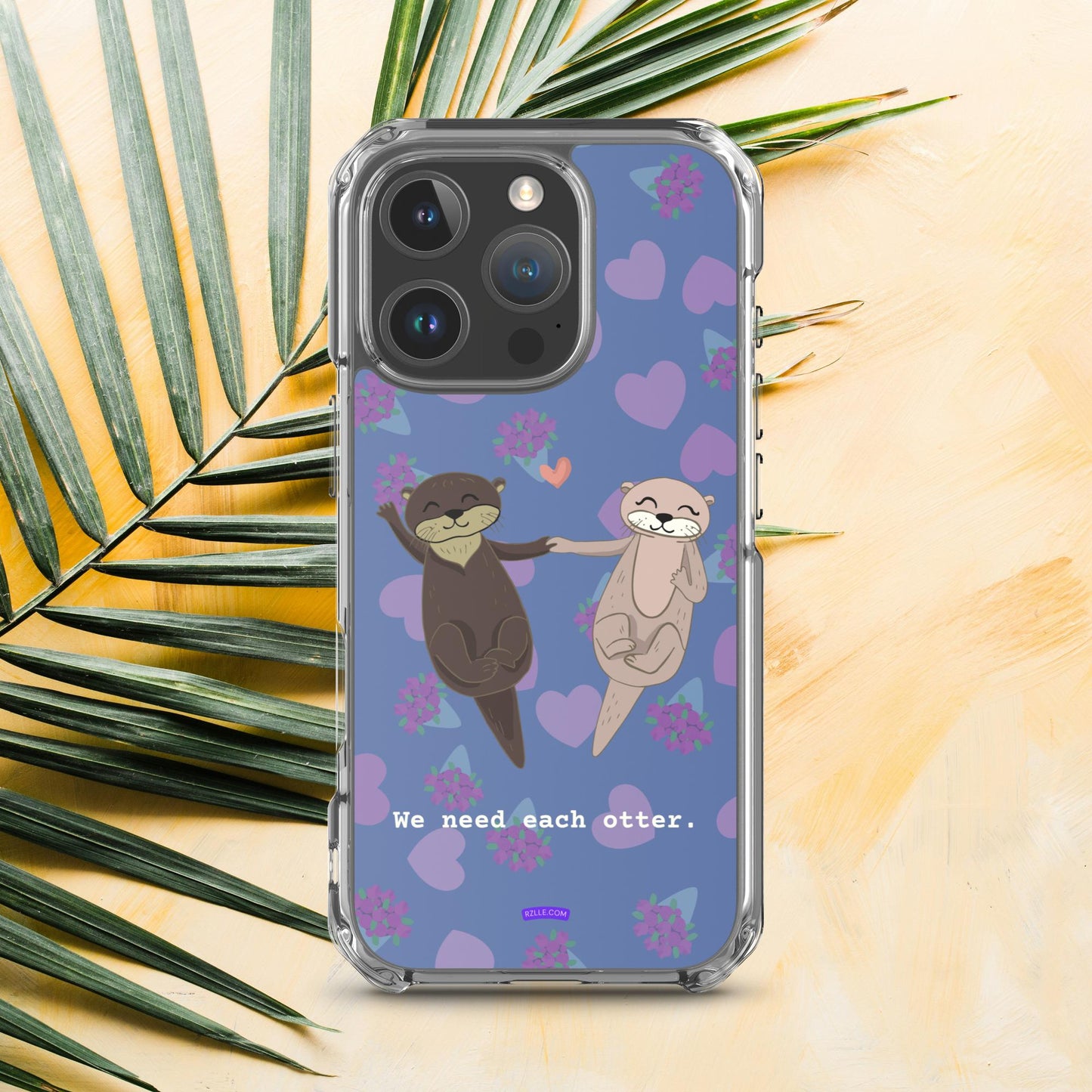 Cute Otters Clear Phone Case for iPhone®