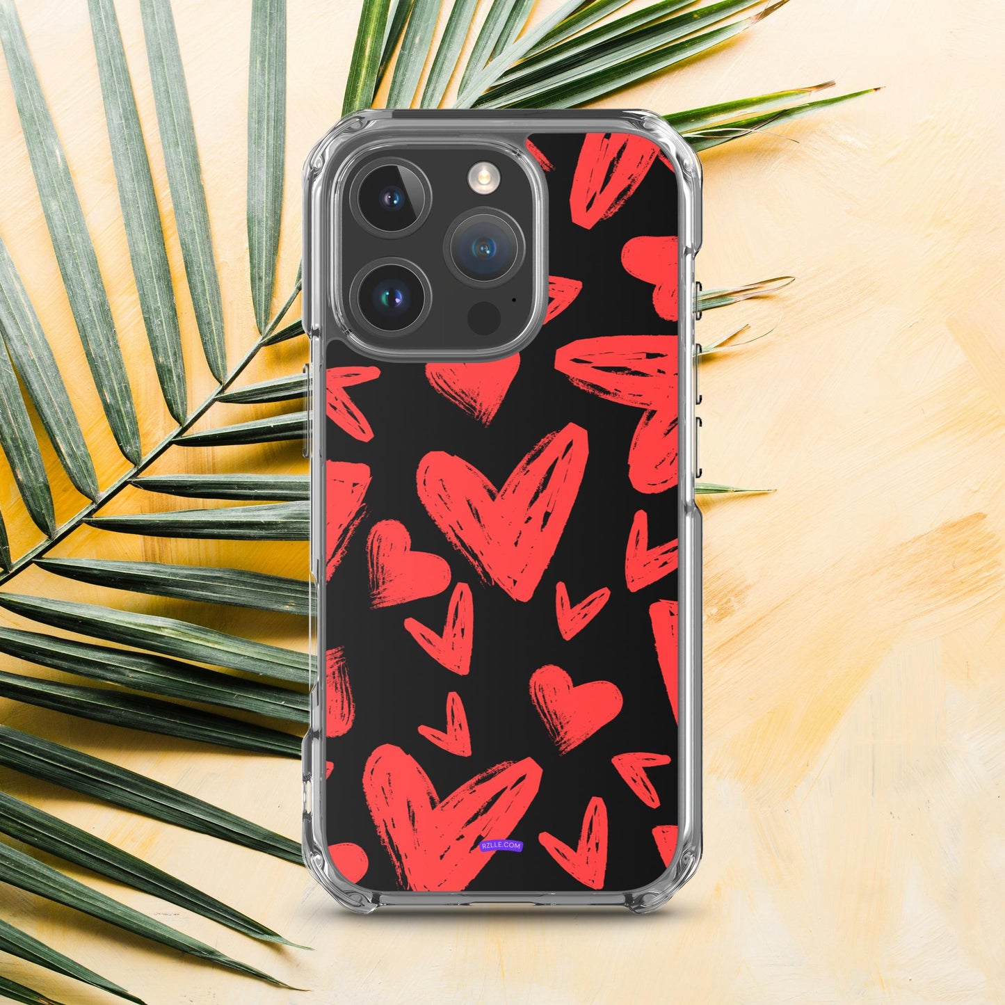 Funky Red Hearts  Clear Phone Case for iPhone®