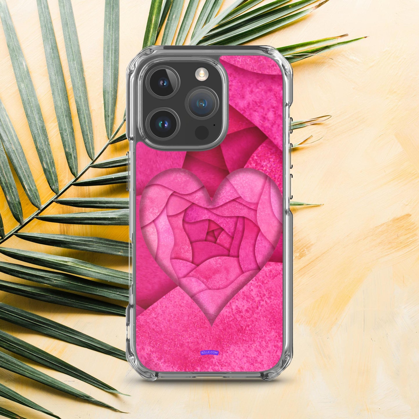 Pink Paper Hearts  Clear Phone Case for iPhone®