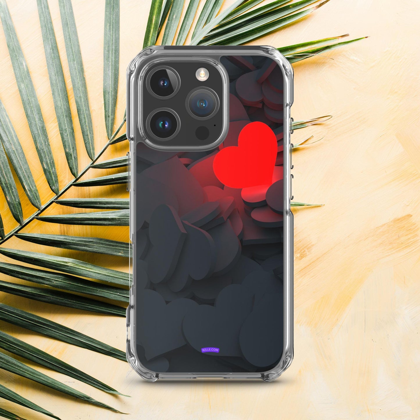 Glowing Heart Clear Phone Case for iPhone®