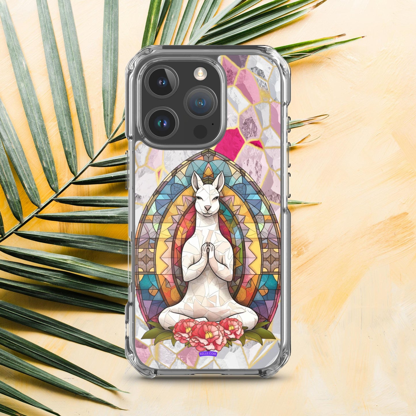 Kangaroo Stained Glass Clear Phone Case for iPhone®