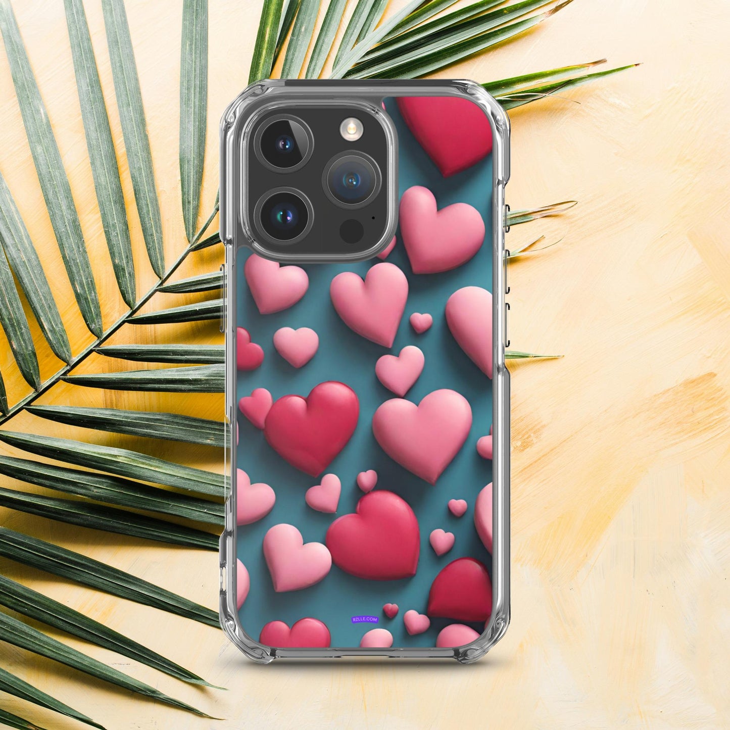 Clay Hearts Clear Phone Case for iPhone®