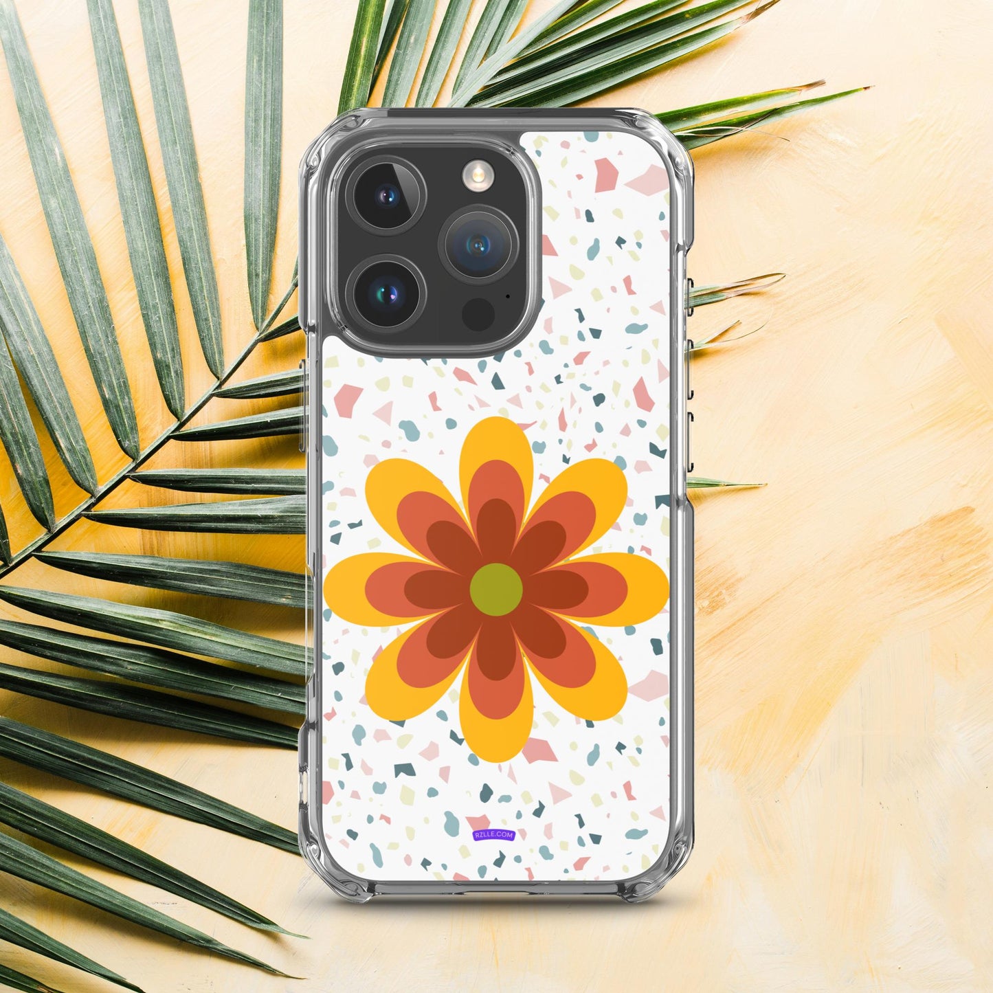 Big Retro Flower Clear Case for iPhone®