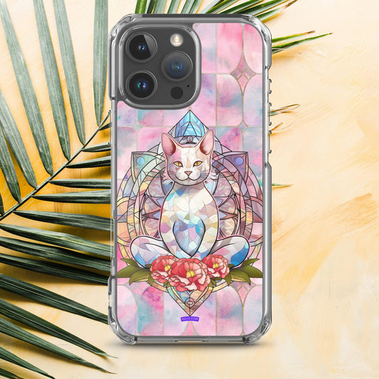 Zen Cat Stained Glass Clear Phone Case for iPhone®