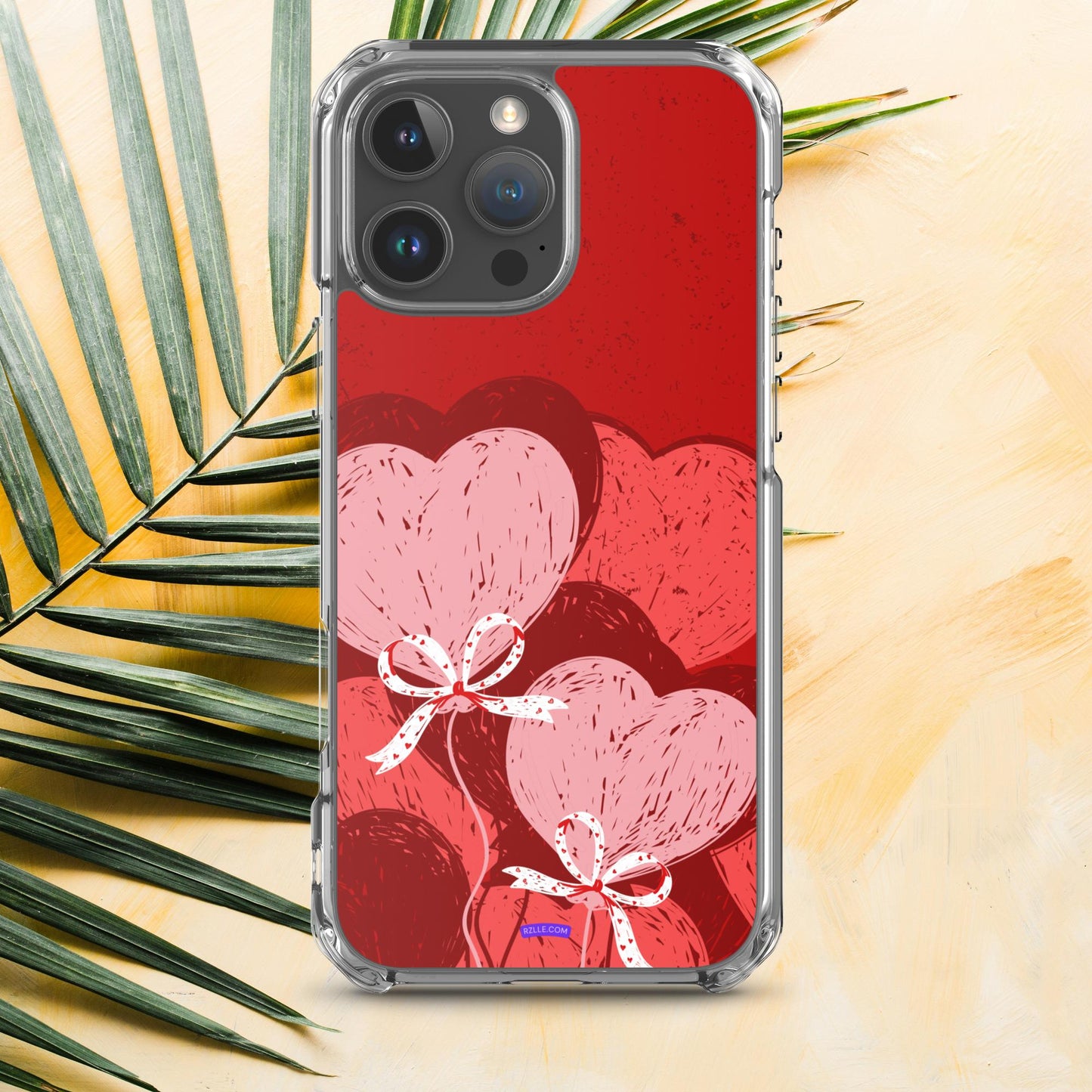 Hearts With Bows Clear Phone Case for iPhone®