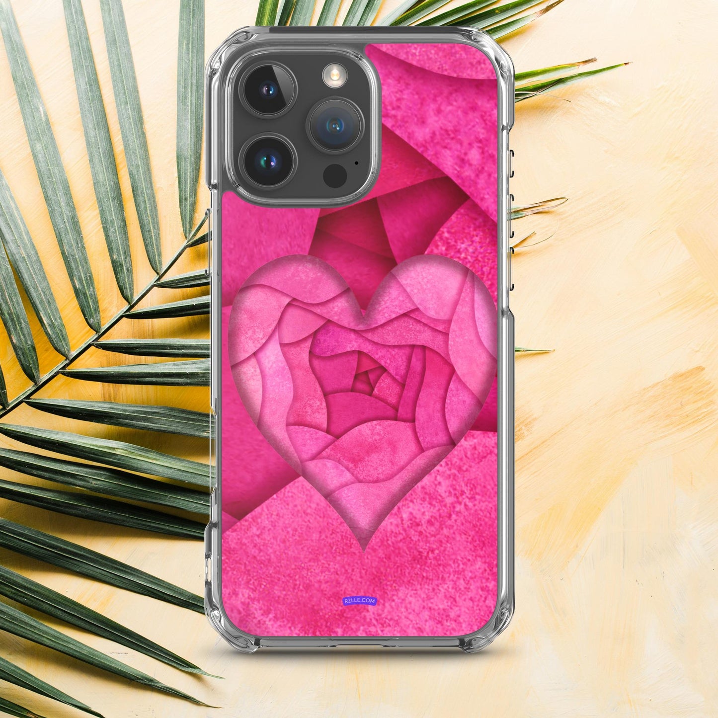 Pink Paper Hearts  Clear Phone Case for iPhone®