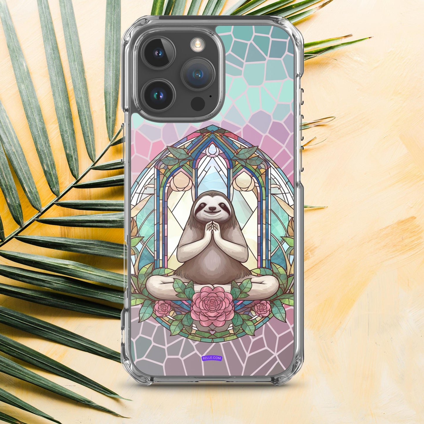 Sloth Stained Glass Clear Phone Case for iPhone®