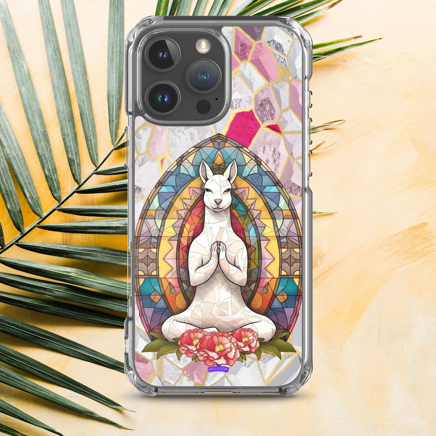 Kangaroo Stained Glass Clear Phone Case for iPhone®