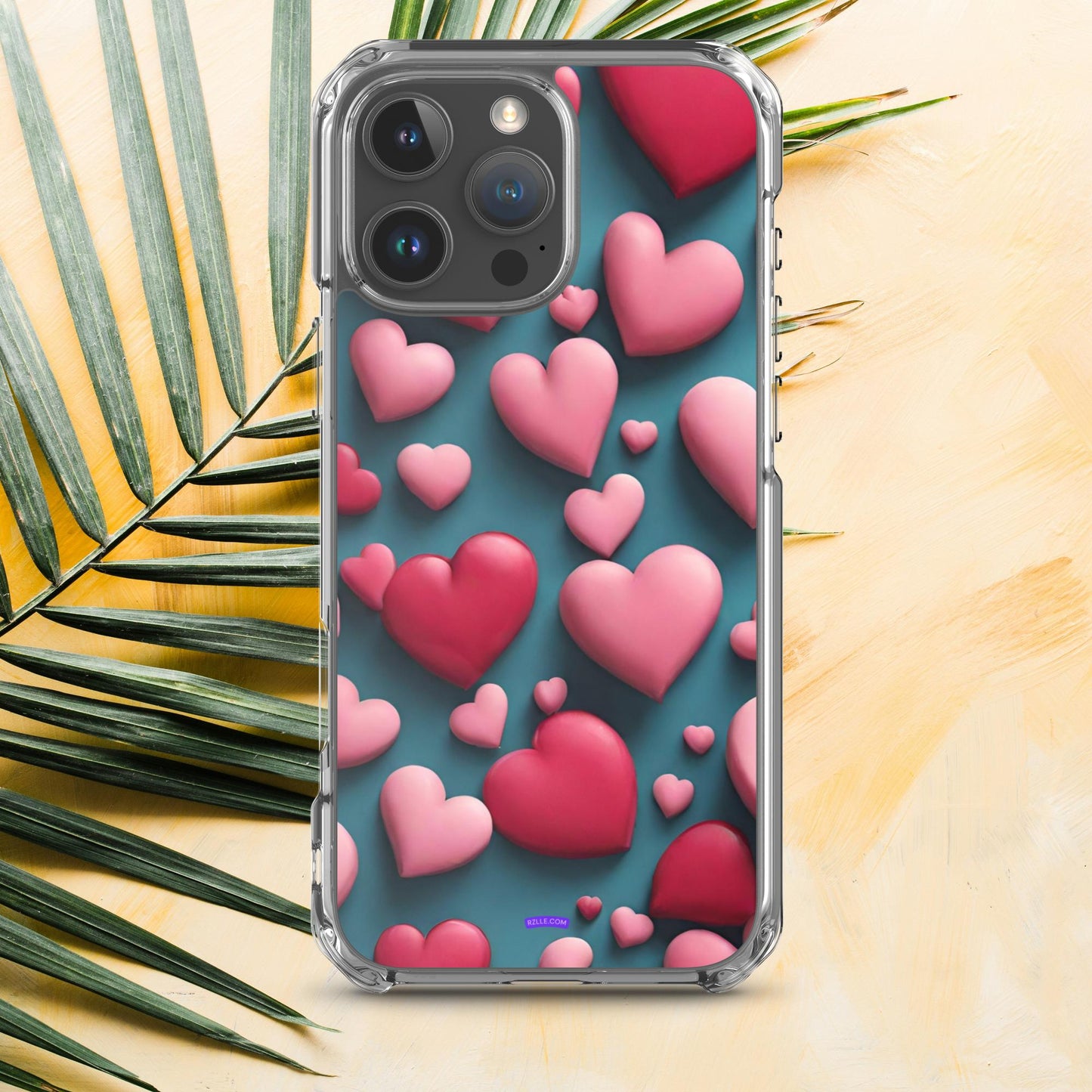 Clay Hearts Clear Phone Case for iPhone®