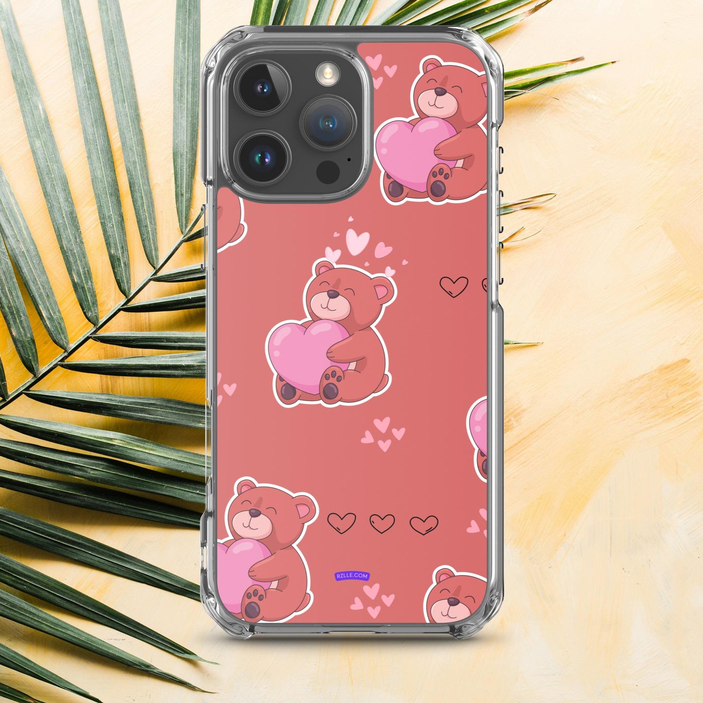 Bear Hug  Heart Clear Phone Case for iPhone®