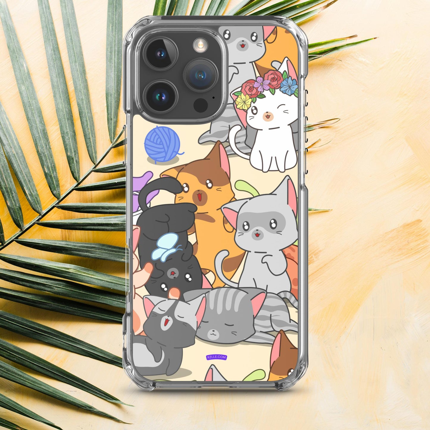 Cute Kawaii Cats Clear Case for iPhone®