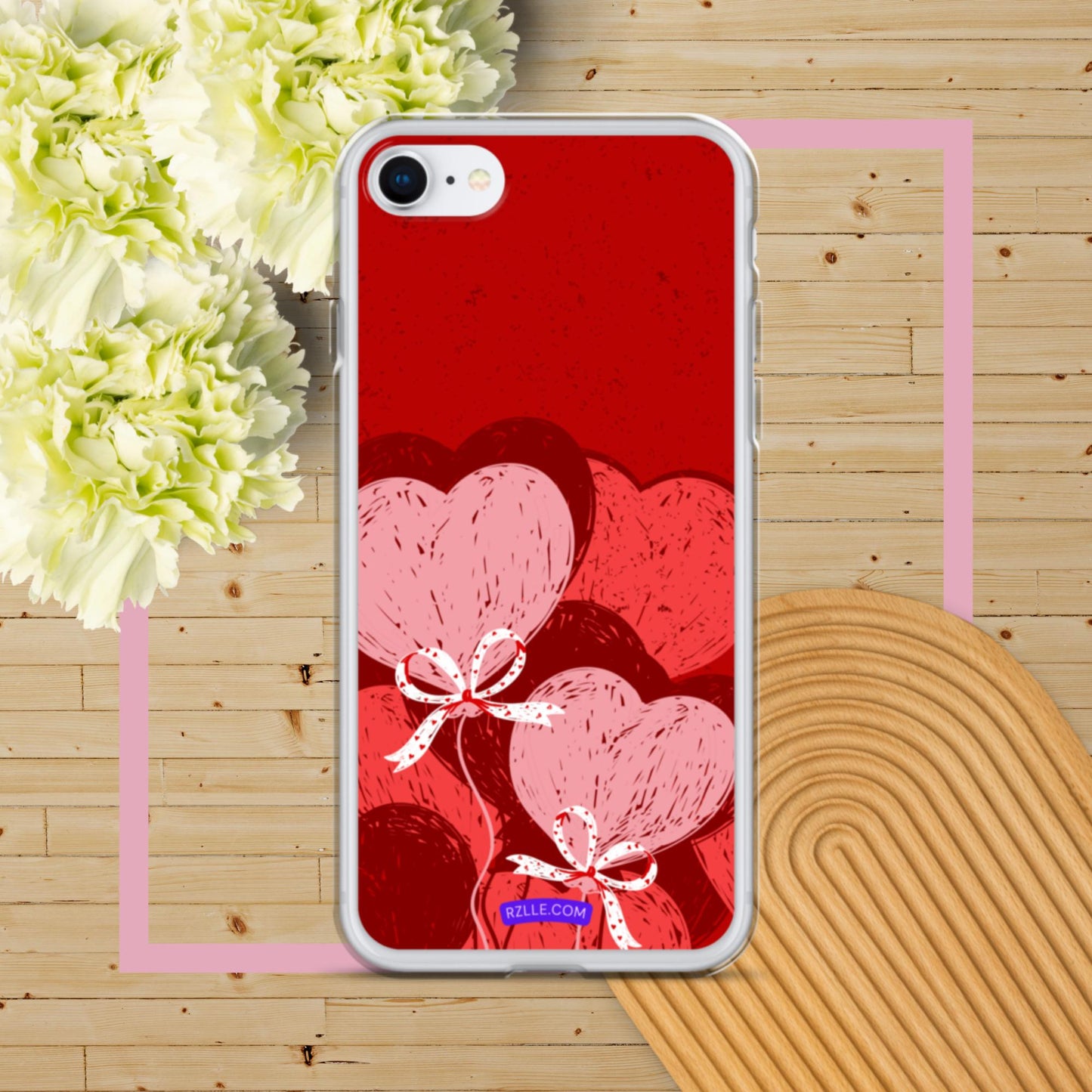 Hearts With Bows Clear Phone Case for iPhone®