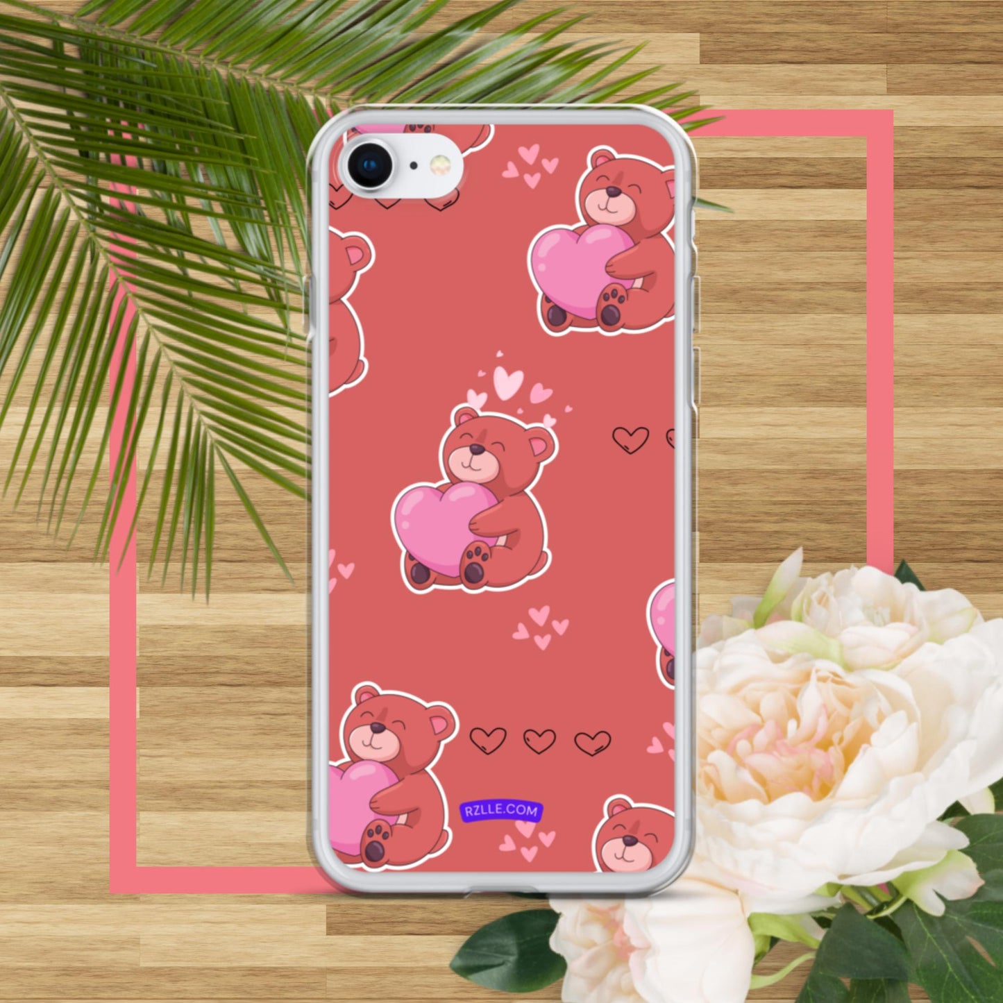 Bear Hug  Heart Clear Phone Case for iPhone®