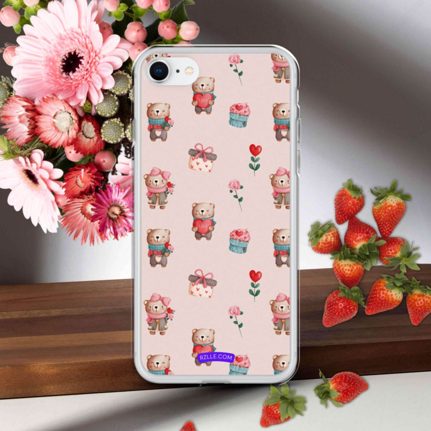 Cute Valentine Bears Clear Phone Case for iPhone®