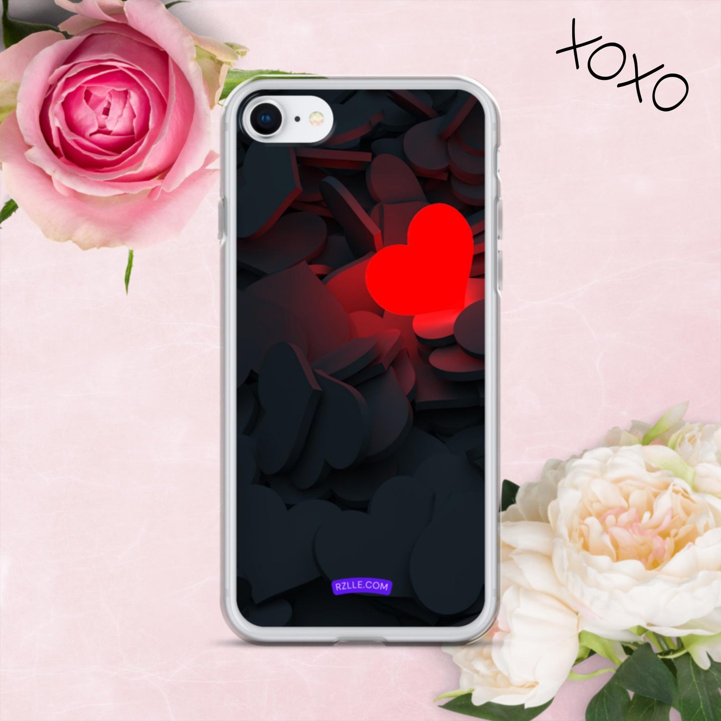 Glowing Heart Clear Phone Case for iPhone®