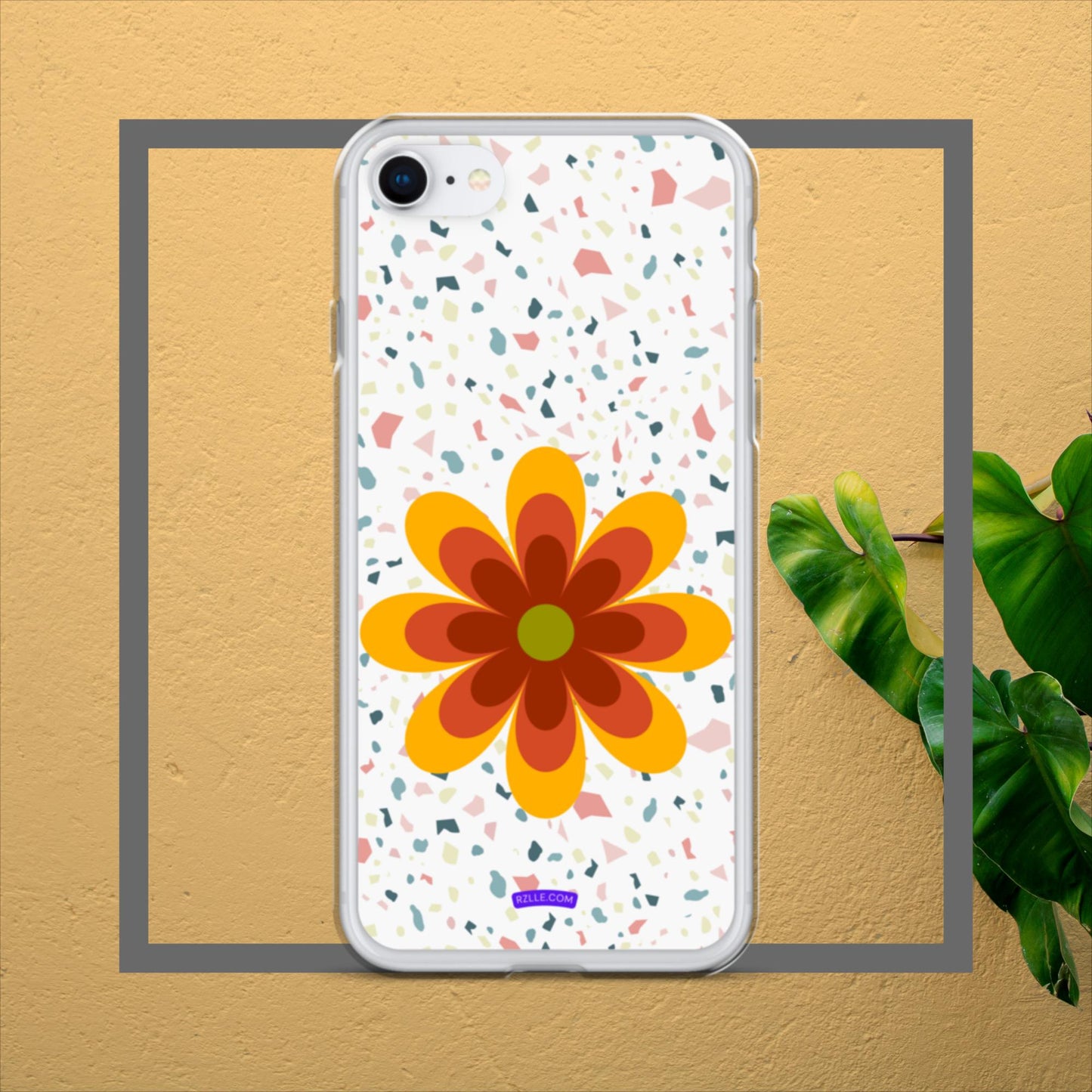 Big Retro Flower Clear Case for iPhone®