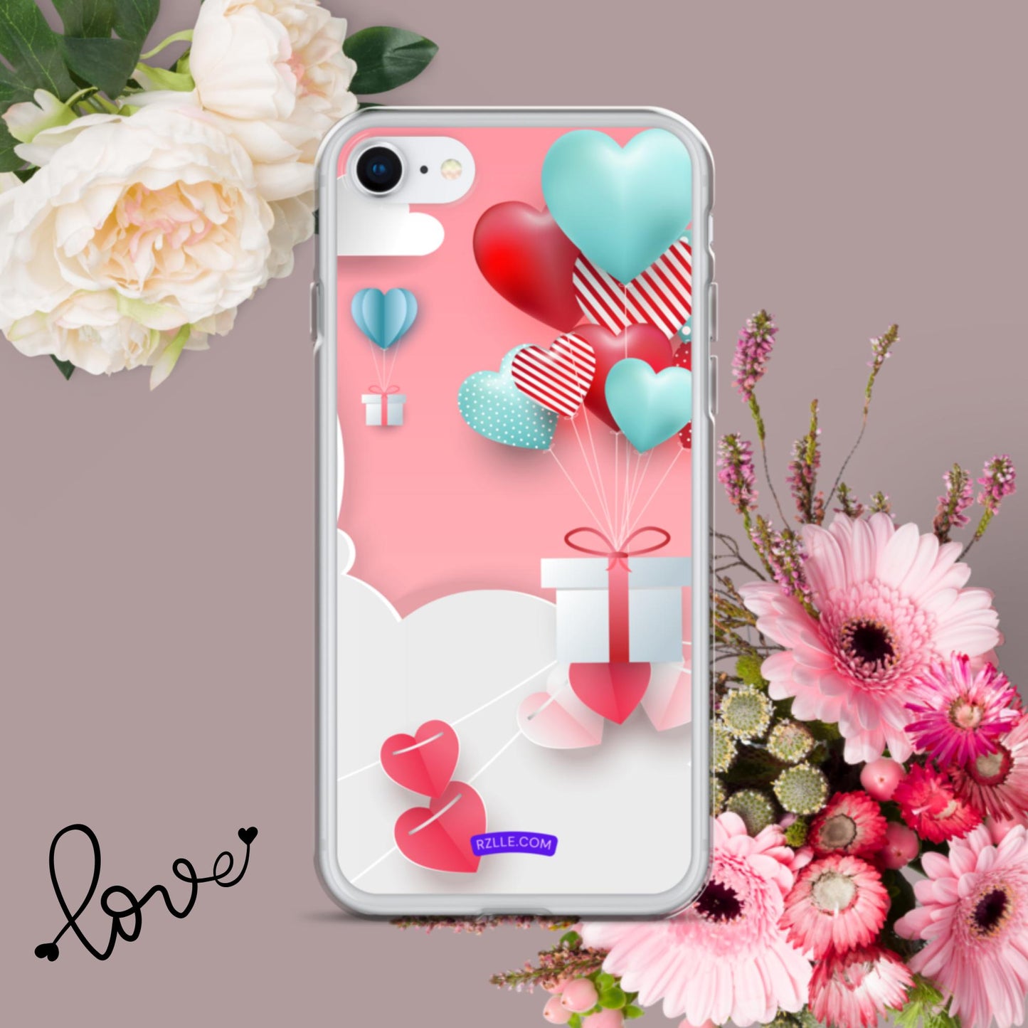 Hearts & Gifts Clear Phone Case for iPhone®