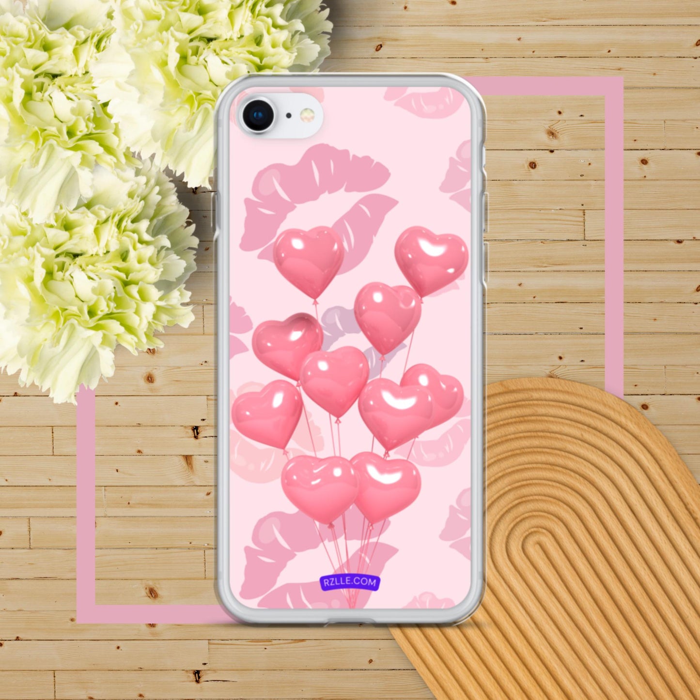 Pink Balloon Hearts Clear Phone Case for iPhone®