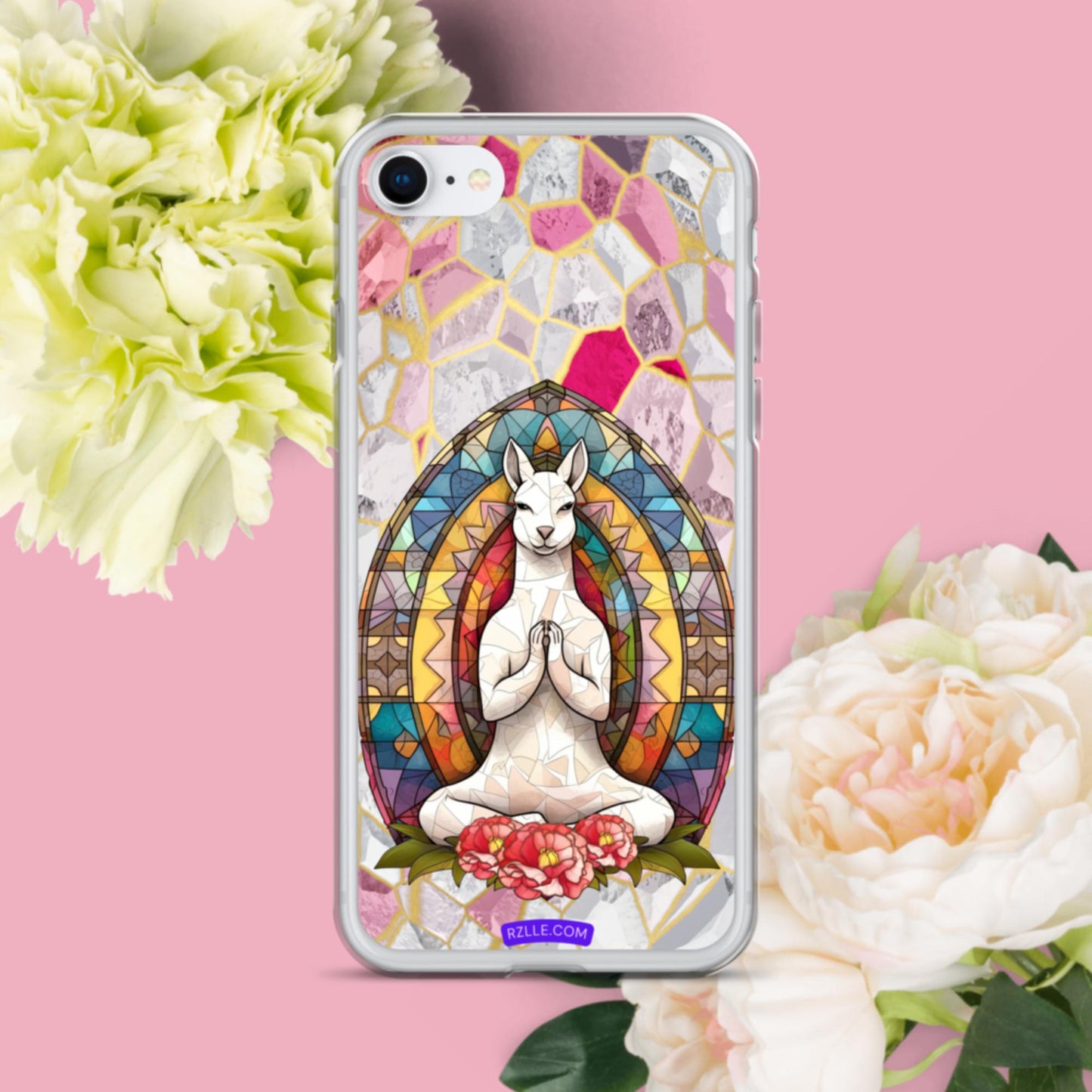 Kangaroo Stained Glass Clear Phone Case for iPhone®