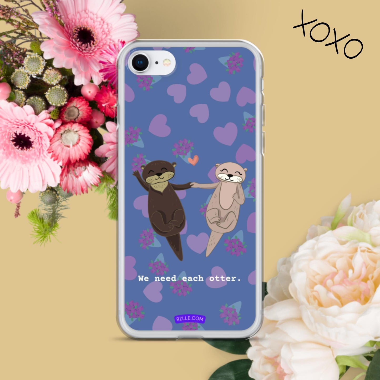 Cute Otters Clear Phone Case for iPhone®