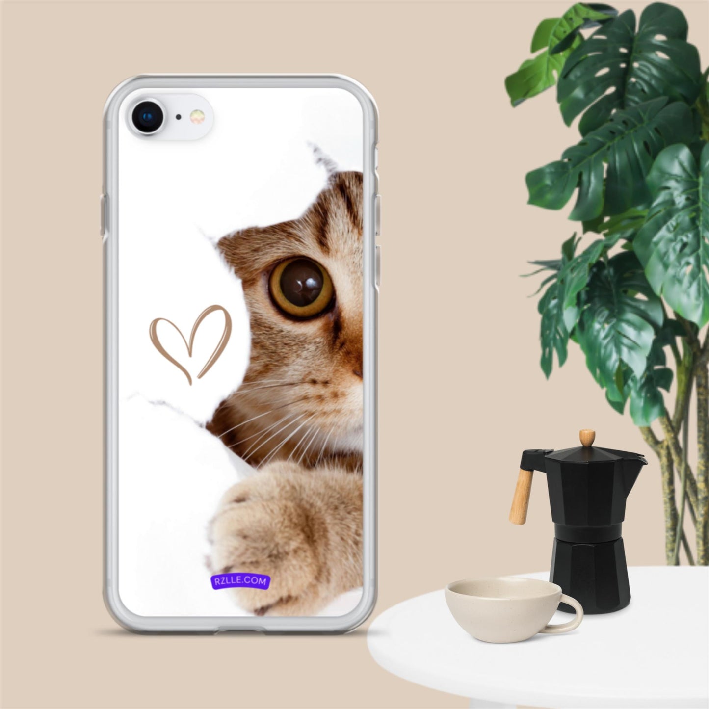 Cute Cat Peeking  Clear Case for iPhone®