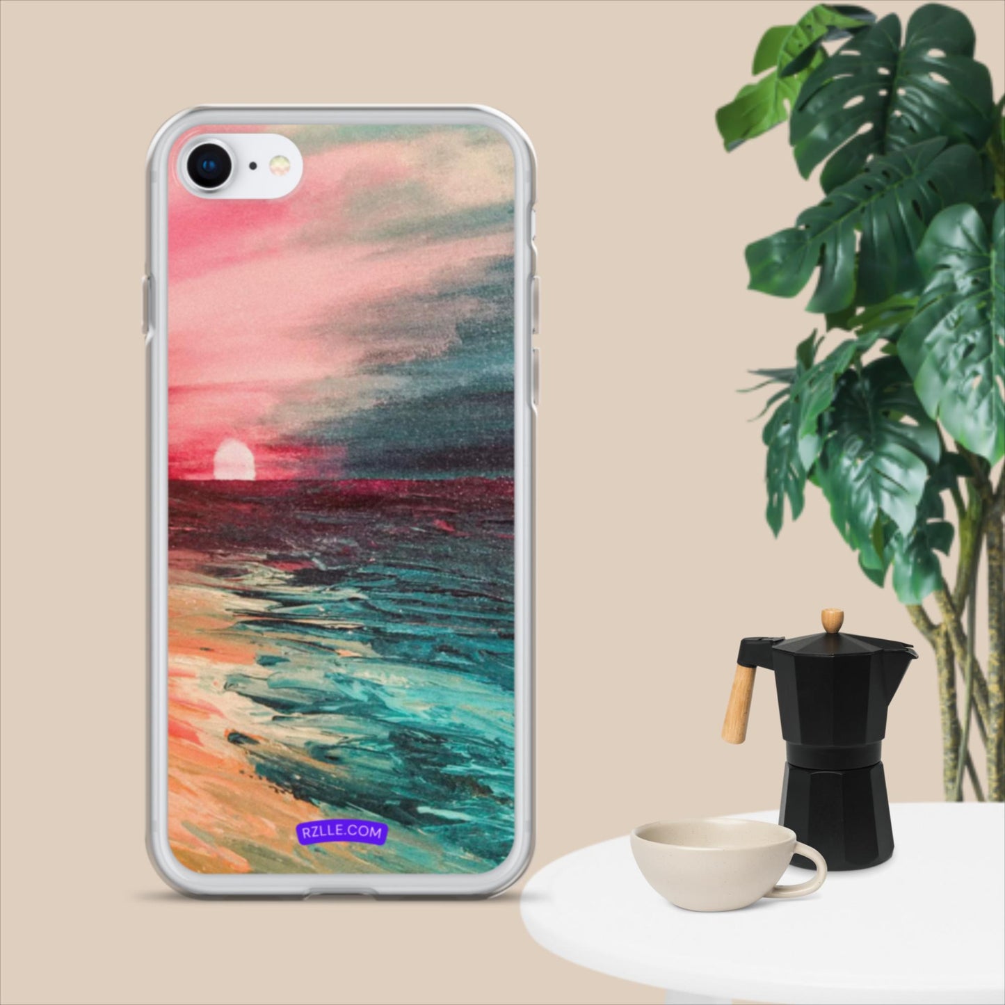 Watercolor Sunset Painting Clear Case for iPhone®