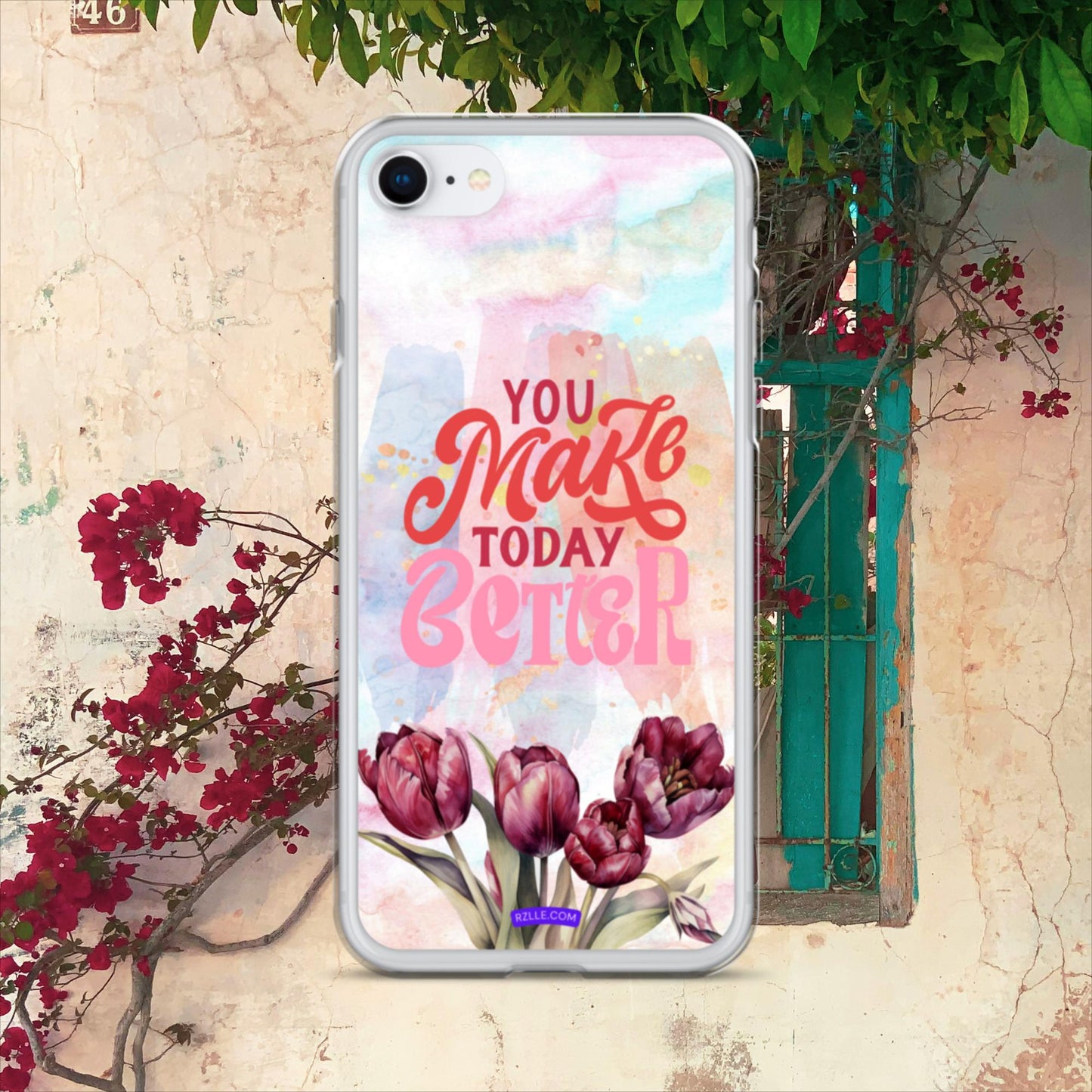 Tulips Flower In Watercolor Clear Case for iPhone®